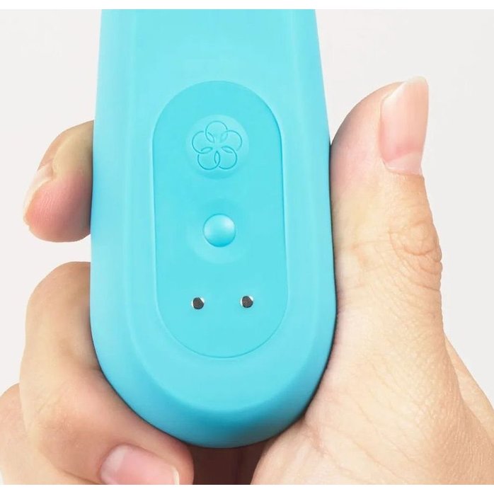 Голубой вибратор с подвижной головкой iroha Fit Aonami - 18 см - IROHA Vibrators. Фотография 7.