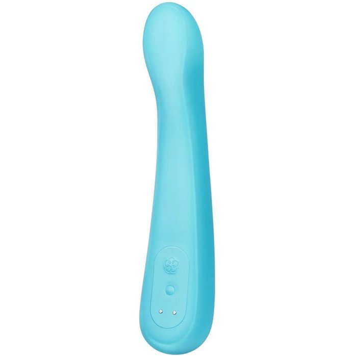 Голубой вибратор с подвижной головкой iroha Fit Aonami - 18 см - IROHA Vibrators