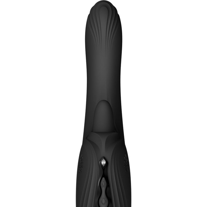 Черный вибростимулятор-кролик с функцией нагрева Ares - 24,6 см. Фотография 8.