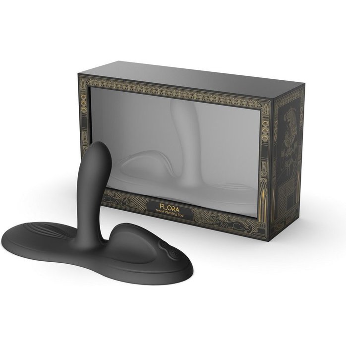 Черная виброподушка с функцией нагрева Flora. Фотография 2.