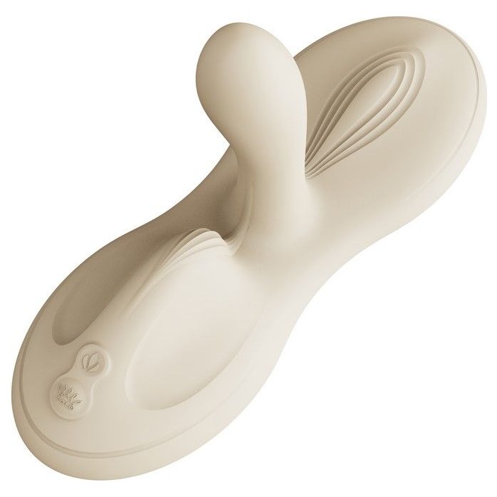 Белая виброподушка с функцией нагрева Flora. Фотография 4.