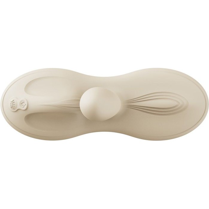 Белая виброподушка с функцией нагрева Flora. Фотография 6.