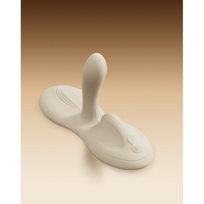 Белая виброподушка с функцией нагрева Flora. Фотография 8.