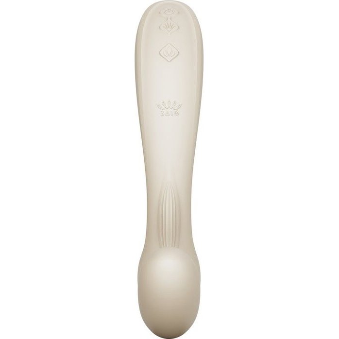 Белый вибромассажёр G-зоны Talis с пульсацией, вакуумной стимуляцией и функцией нагрева. Фотография 5.