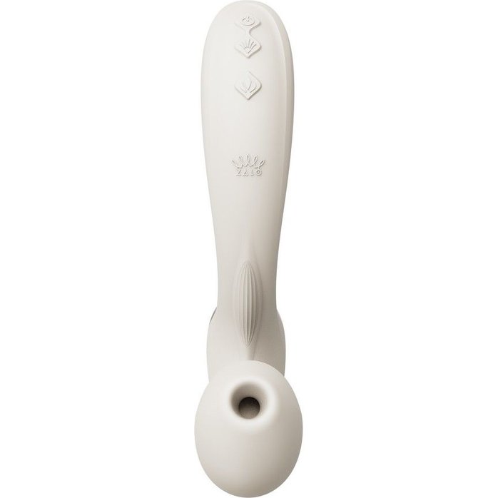 Белый вибромассажёр G-зоны Talis с пульсацией, вакуумной стимуляцией и функцией нагрева. Фотография 8.