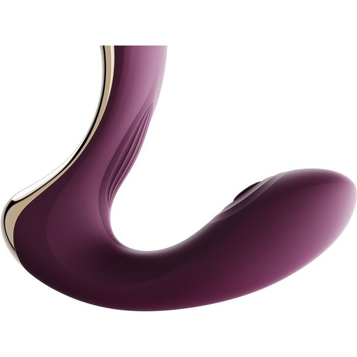 Фиолетовый вибромассажёр G-зоны Talis с пульсацией, вакуумной стимуляцией и функцией нагрева. Фотография 6.