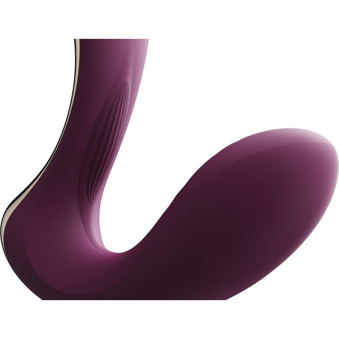 Фиолетовый вибромассажёр G-зоны Talis с пульсацией, вакуумной стимуляцией и функцией нагрева. Фотография 8.