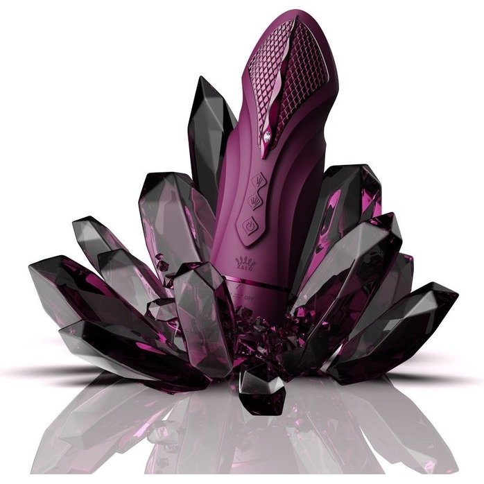 Фиолетовая секс-машина с функцией нагрева, насадками и присоской Sesh. Фотография 14.