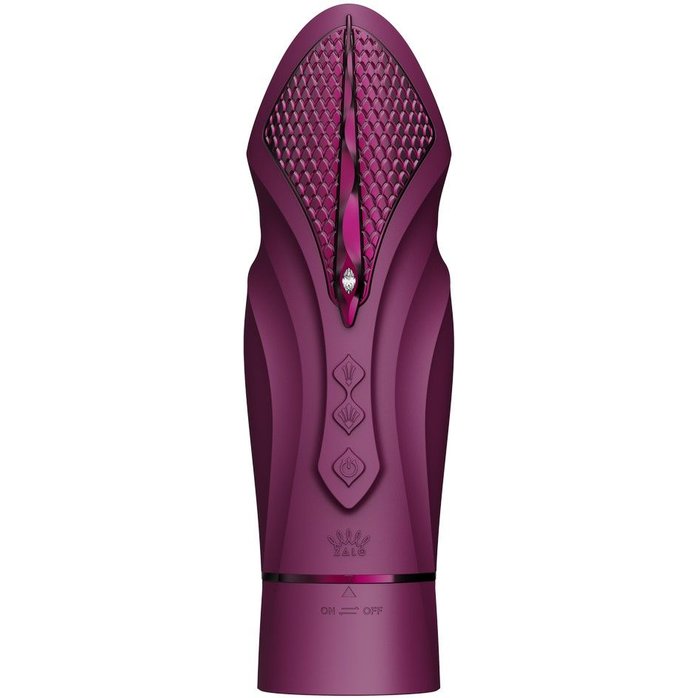 Фиолетовая секс-машина с функцией нагрева, насадками и присоской Sesh. Фотография 5.