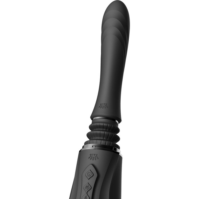 Черная секс-машина с функцией нагрева, насадками и присоской Sesh. Фотография 13.