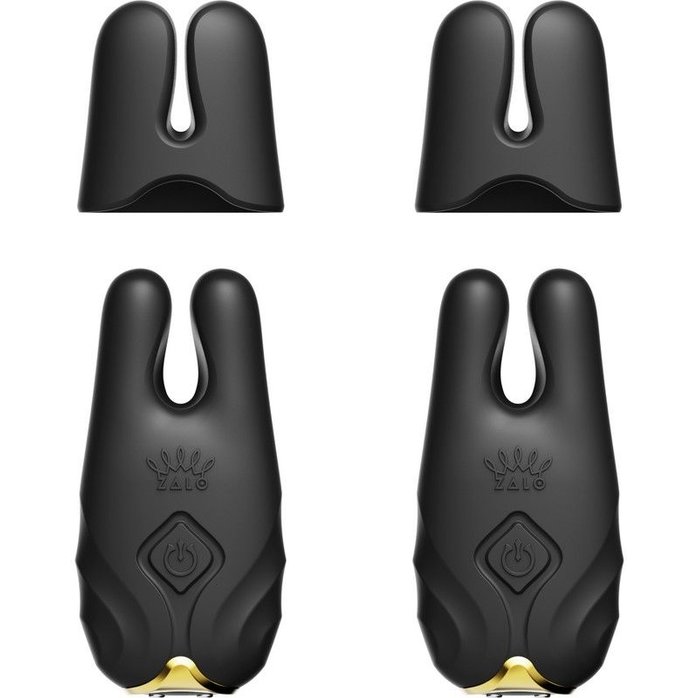 Черные виброзажимы на соски Nave. Фотография 3.