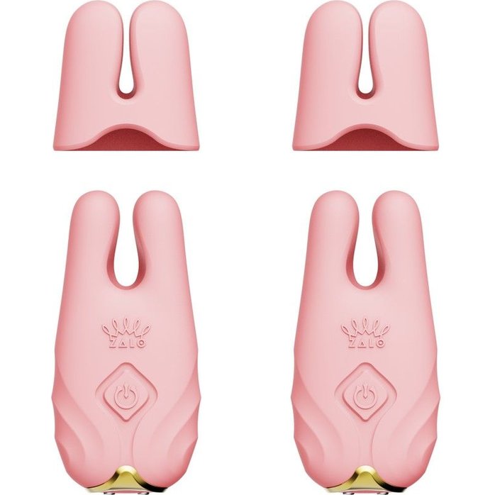 Розовые виброзажимы на соски Nave. Фотография 3.