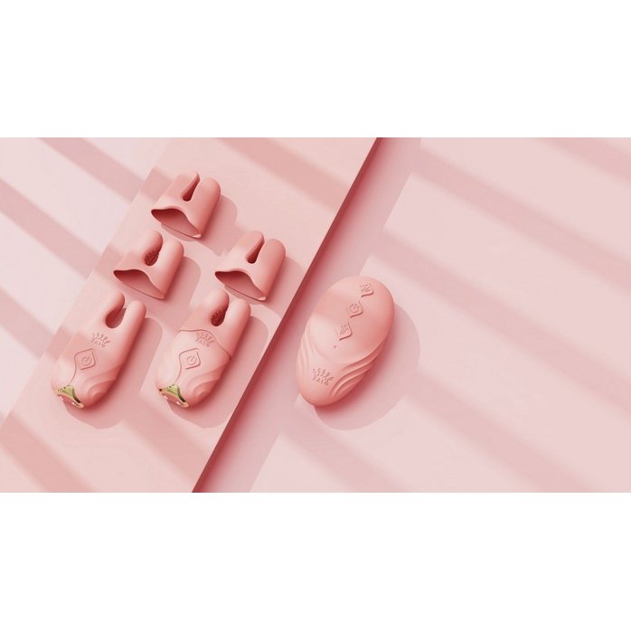 Розовые виброзажимы на соски Nave. Фотография 10.