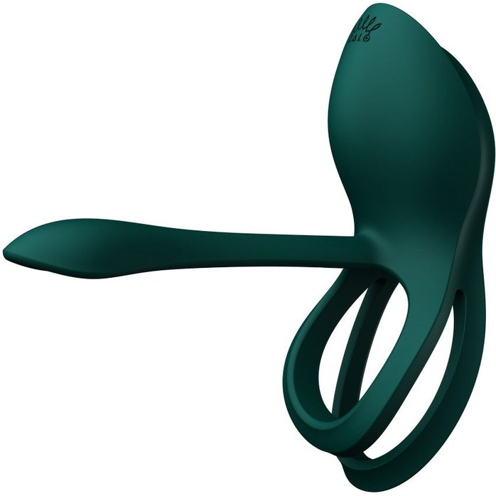 Зеленое эрекционное виброкольцо Bayek с пультом ДУ. Фотография 5.