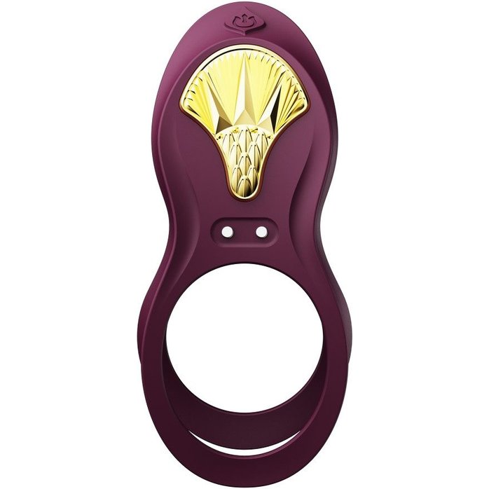 Фиолетовое эрекционное виброкольцо Bayek с пультом ДУ. Фотография 4.