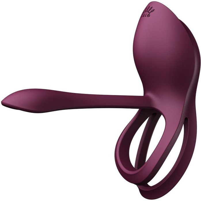 Фиолетовое эрекционное виброкольцо Bayek с пультом ДУ. Фотография 6.