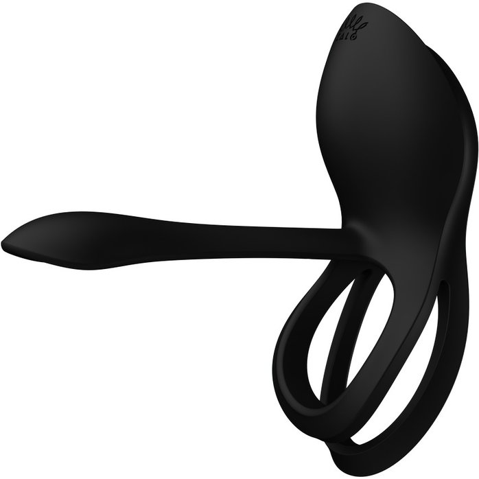 Черное эрекционное виброкольцо Bayek с пультом ДУ. Фотография 2.