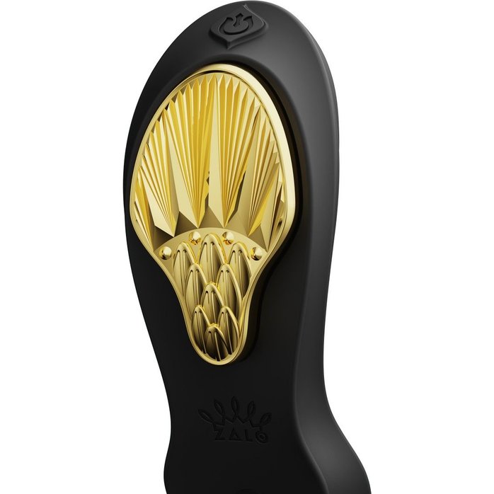 Черный вибромассажёр в трусики Aya с насадкой и пультом ДУ. Фотография 5.