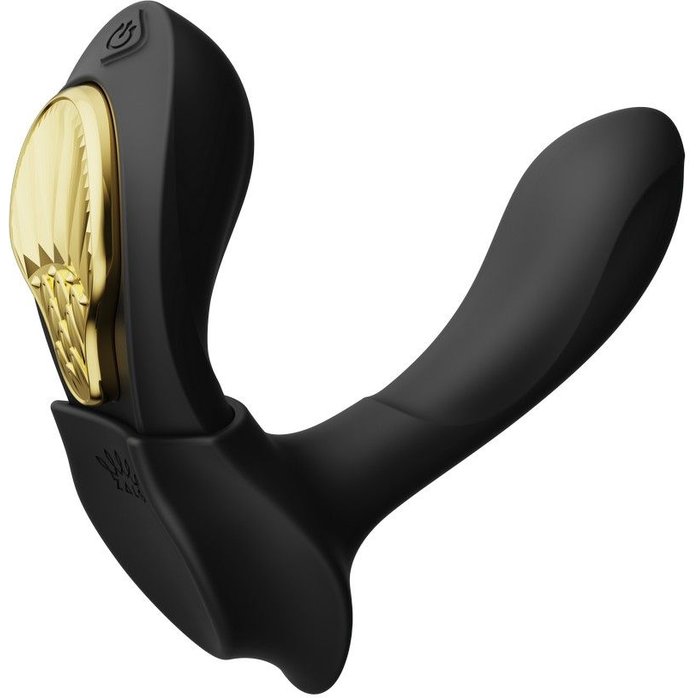 Черный вибромассажёр в трусики Aya с насадкой и пультом ДУ. Фотография 10.