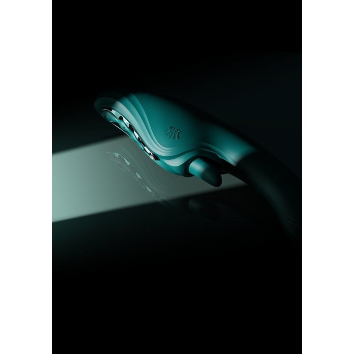 Зеленый вибростимулятор-кролик с функцией нагрева Ares - 24,6 см. Фотография 11.