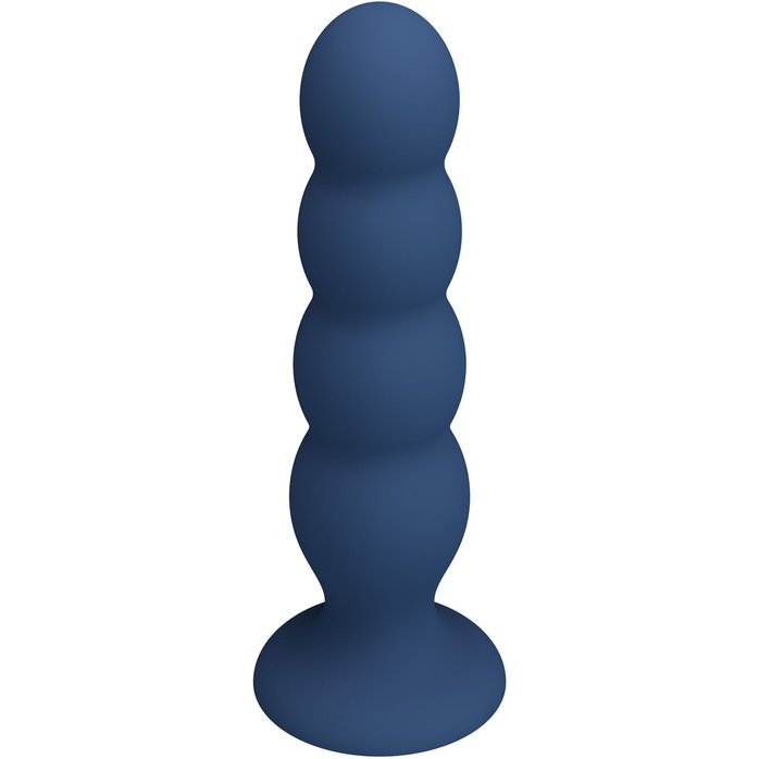 Синий анальный стимулятор со смещенным центром тяжести Silicone Anal Plug XL - 16,5 см - Mr.Play