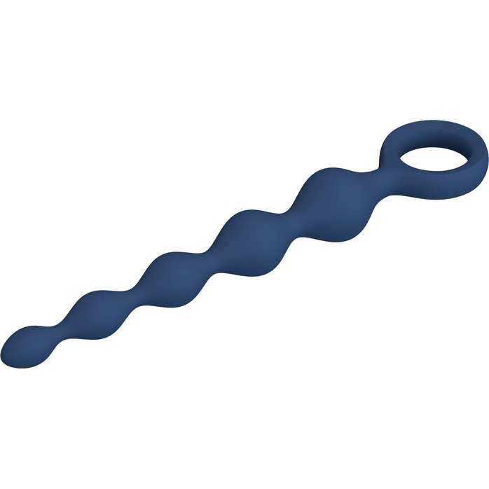 Синяя анальная ёлочка с кольцом 5 Beads Anal Bead - 20,4 см - Mr.Play. Фотография 5.