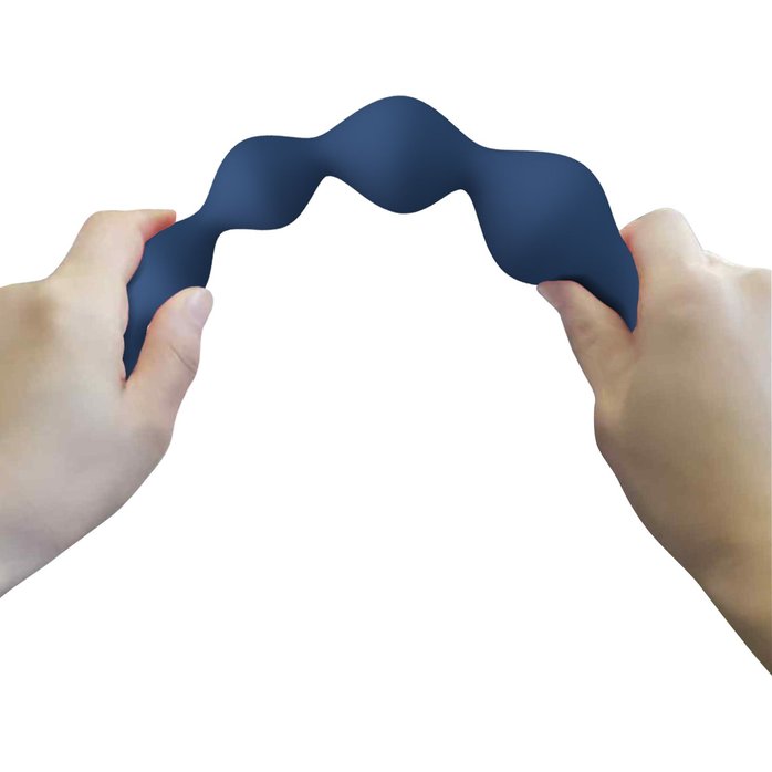 Синяя анальная ёлочка с кольцом 5 Beads Anal Bead - 20,4 см - Mr.Play. Фотография 7.