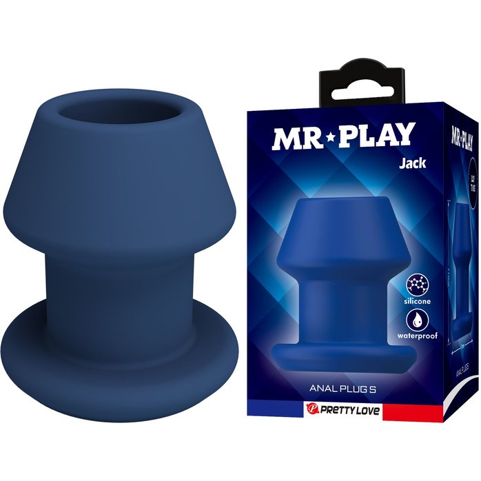 Синий анальный расширитель Jack Anal Plug S - 7,7 см - Mr.Play. Фотография 2.
