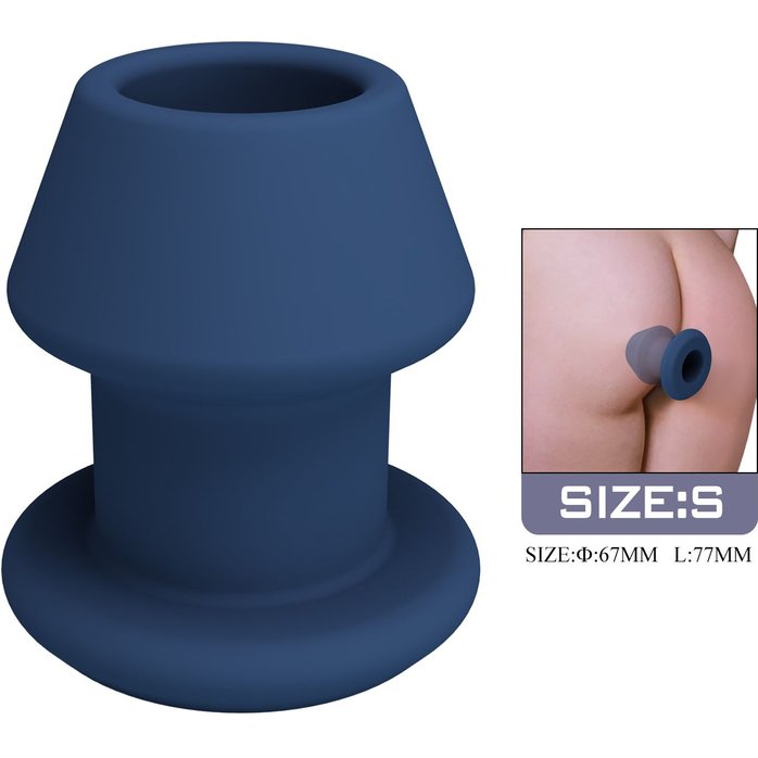 Синий анальный расширитель Jack Anal Plug S - 7,7 см - Mr.Play. Фотография 3.