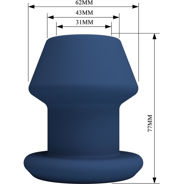 Синий анальный расширитель Jack Anal Plug S - 7,7 см - Mr.Play. Фотография 7.