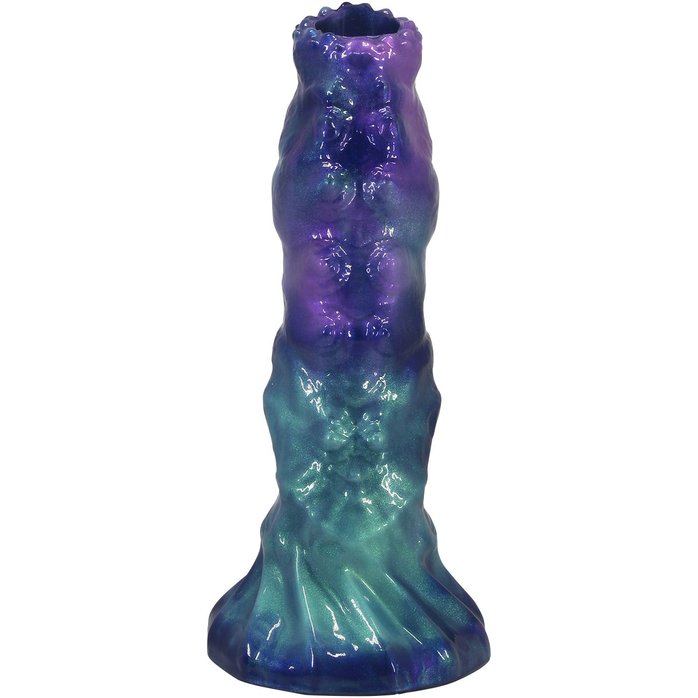 Фиолетовый яйцеродящий фаллоимитатор Duskwalker Sentinal на присоске - 22,4 см. Фотография 3.