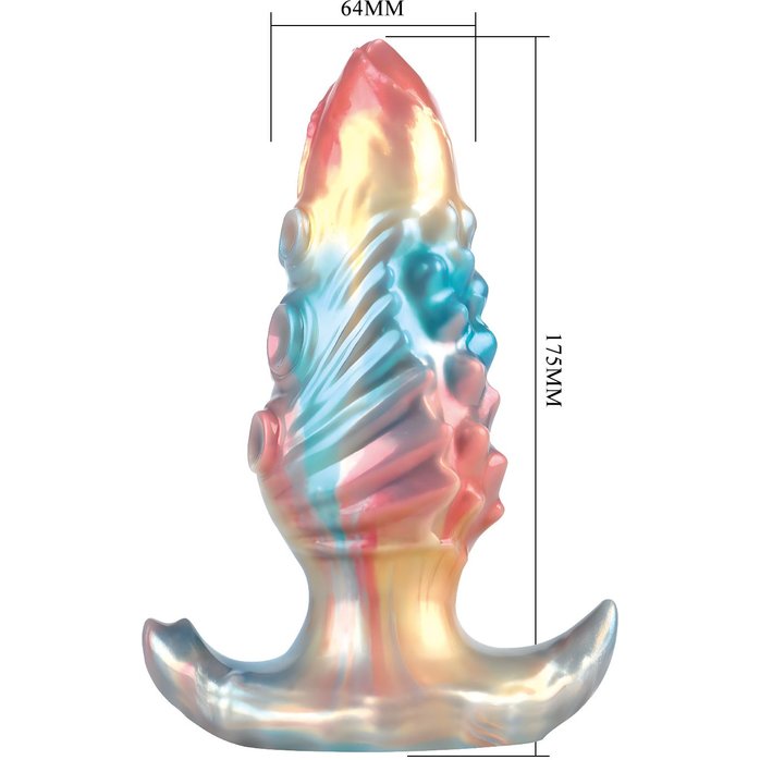 Анальная пробка с функцией расширения Ebon Leviathan - 17,5 см. Фотография 6.