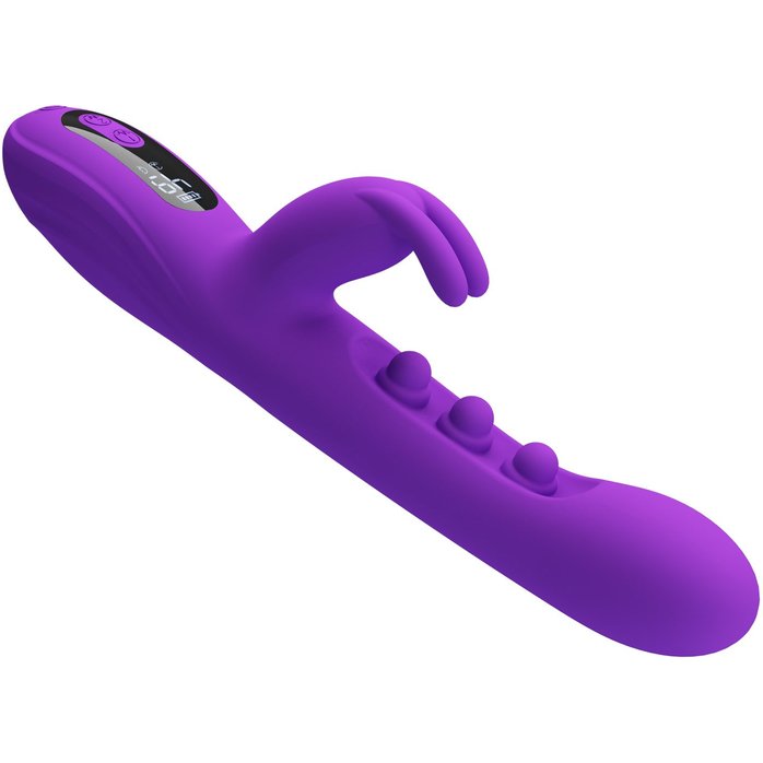 Фиолетовый вибростимулятор-кролик с шариками для точки G Sabien - 24 см - Pretty Love. Фотография 5.