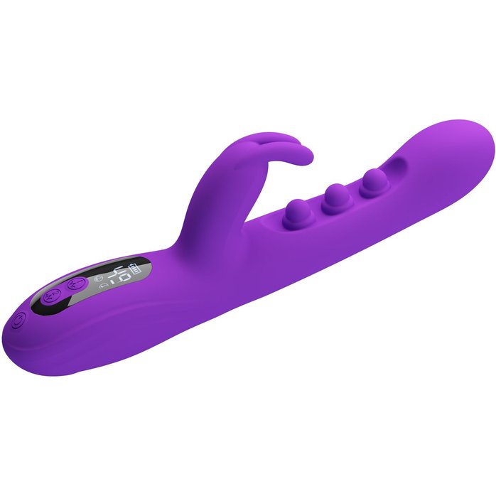 Фиолетовый вибростимулятор-кролик с шариками для точки G Sabien - 24 см - Pretty Love. Фотография 6.