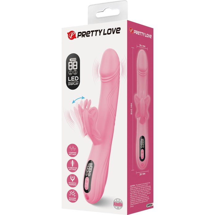 Нежно-розовый вибростимулятор-кролик Abella - 24 см - Pretty Love. Фотография 10.