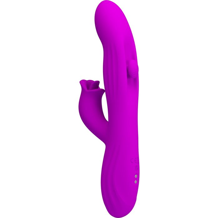 Лиловый вибромассажёр-кролик со стимуляцией точки G Yalanda - 23,9 см - Pretty Love. Фотография 3.