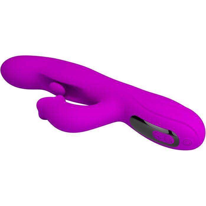 Лиловый вибромассажёр-кролик со стимуляцией точки G Yalanda - 23,9 см - Pretty Love. Фотография 6.