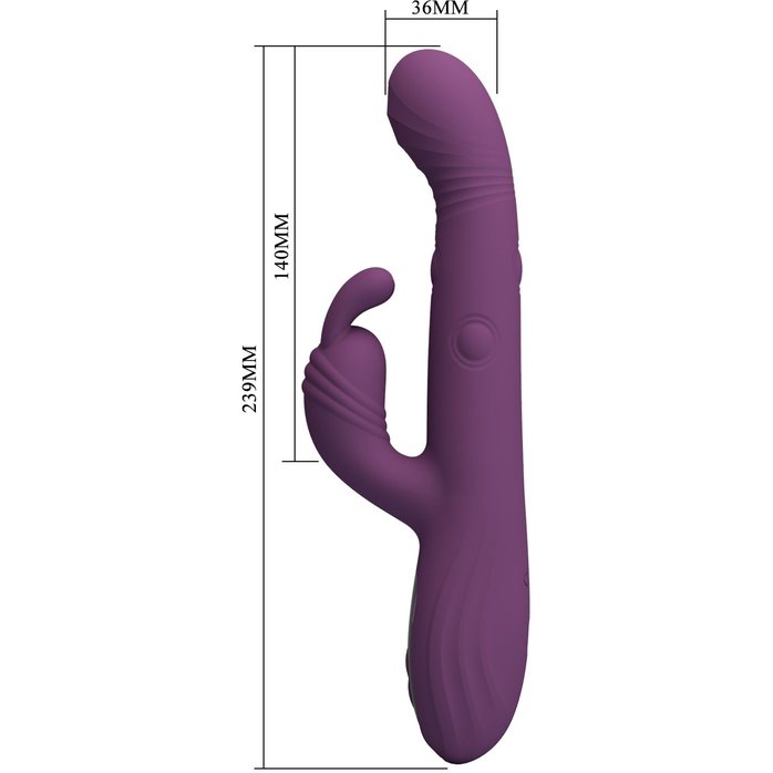 Фиолетовый вибромассажёр-кролик Dee - 23,9 см. Фотография 8.