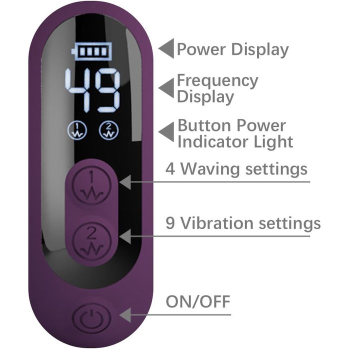 Фиолетовый вибромассажёр-кролик Dee - 23,9 см. Фотография 9.