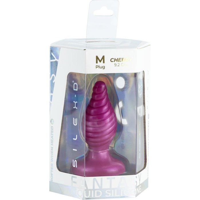 Розовая анальная втулка SILEXD Fantasy Cherry - 9,2 см - SILEXD. Фотография 3.