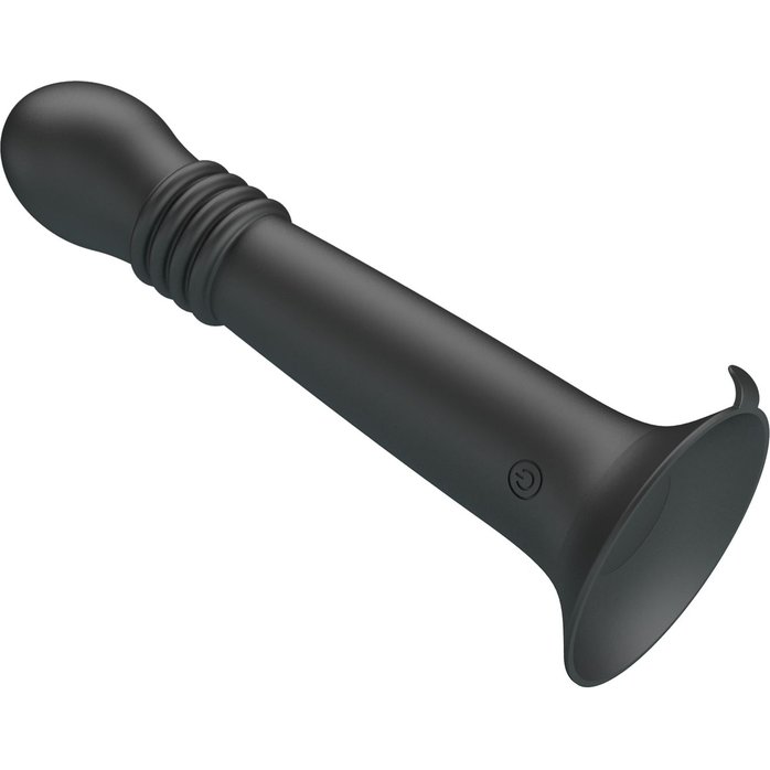 Черный стимулятор с поступательными движениями и вращением Stellan - 19,1 см - Pretty Love. Фотография 2.