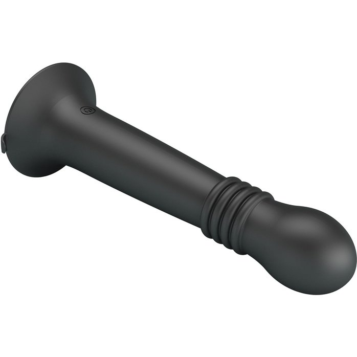 Черный стимулятор с поступательными движениями и вращением Stellan - 19,1 см - Pretty Love. Фотография 4.