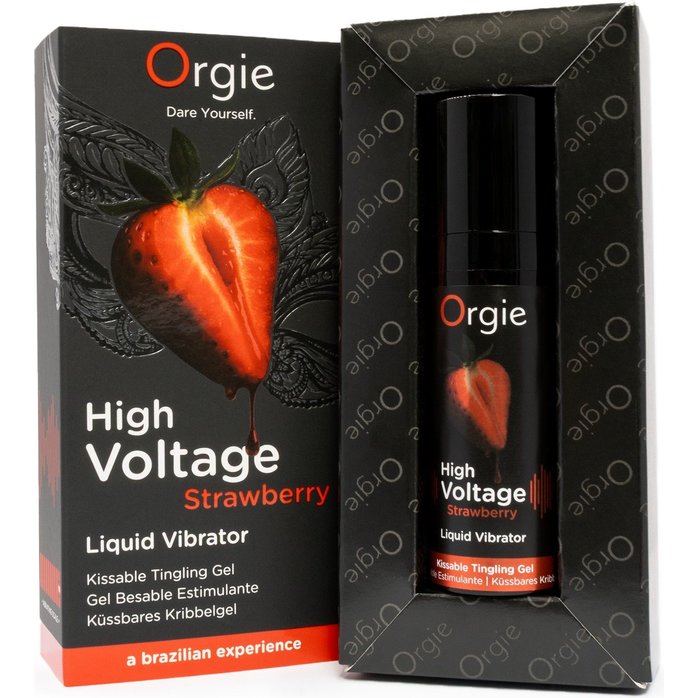 Жидкий вибратор Orgie High Voltage Strawberry - 15 мл. Фотография 2.