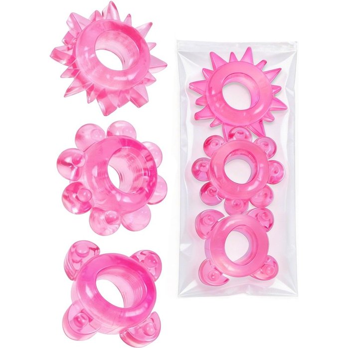 Комплект из 3 розовых эрекционных колец - EROWOMAN-EROMAN. Фотография 2.