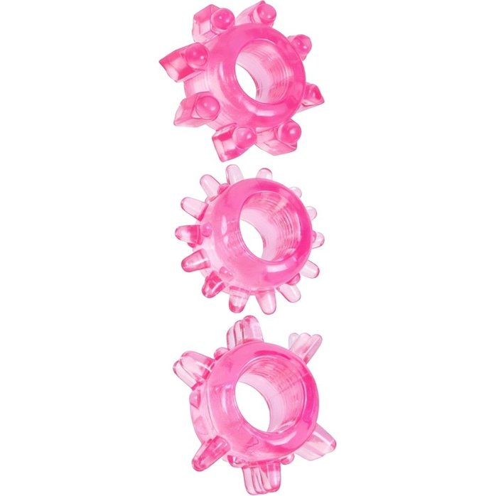 Комплект из трех розовых эрекционных колец - EROWOMAN-EROMAN. Фотография 3.