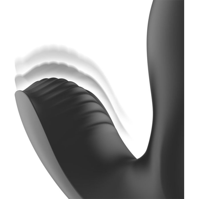 Черный массажер простаты с вибрацией и функцией фингеринга. Фотография 4.