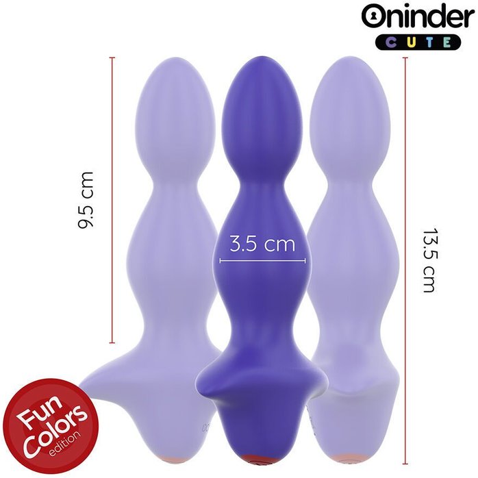 Фиолетовая анальная вибропробка с управлением через приложение - 13,5 см. Фотография 3.