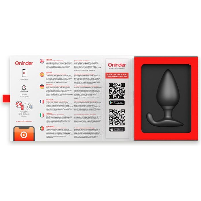 Черная анальная пробка с управлением через приложение. Фотография 3.