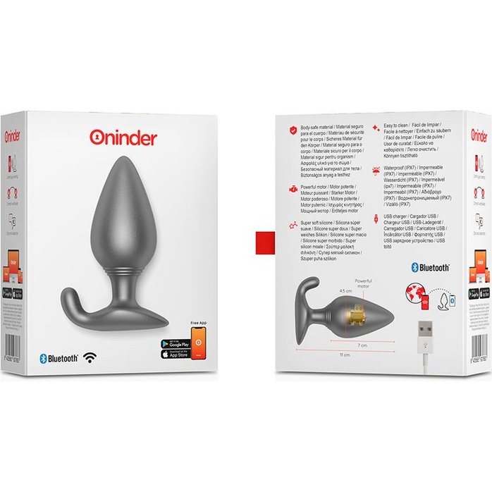 Черная анальная пробка с управлением через приложение. Фотография 4.