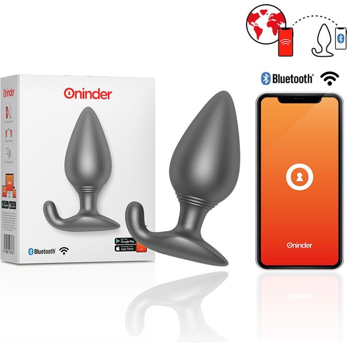 Черная анальная пробка с управлением через приложение. Фотография 5.